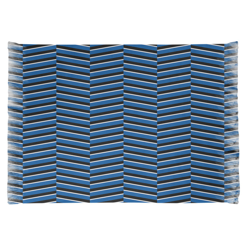 Tapis à rayures bleues en rupture, Oui
