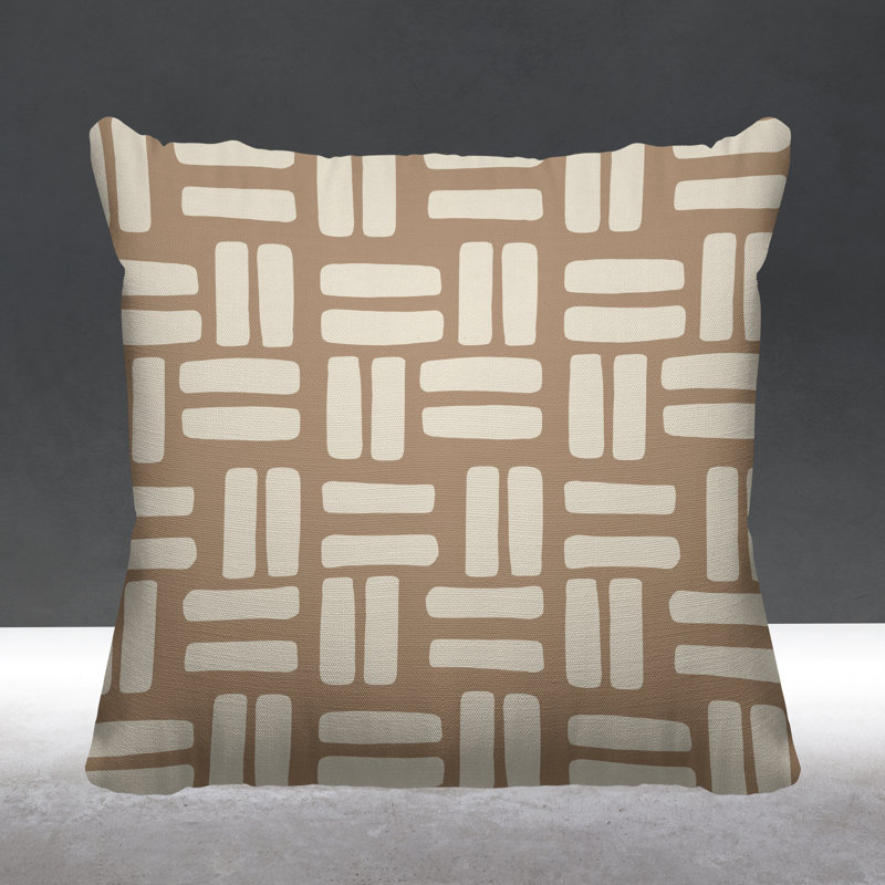 Housse et insert de coussin extérieur d'extérieur, L 17 po x H 17 po, Beige