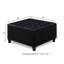 Black Faux Leather Storage With Construction And Space Robust Frame Option