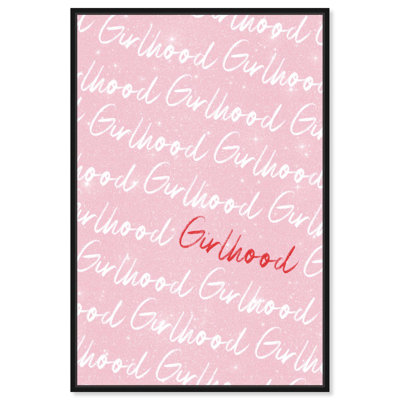 Art mural rose sur toile, "Girlendance"
