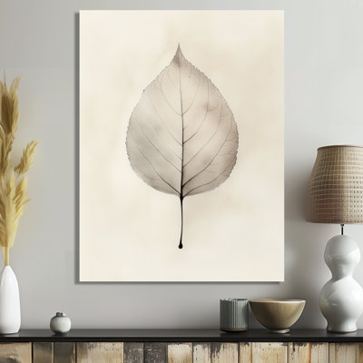 Shadow Of A Leaf - Leaves Metal Wall Art, Tropical Metal Print