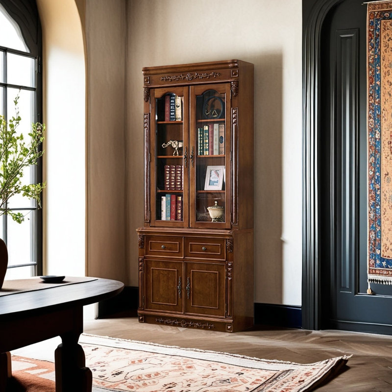 Bibliothèque de style campagne américaine, Marron foncé