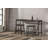 Caren Walnut Rectangular Solid Wood Top with Steel Base Dining Table