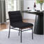 Chaise de salle à manger Boucle avec détails en similicuir cognac et pieds en fer noir-130154119-130154122