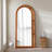 Half-Circle Solid Wood+Rattan Full Length Mirrors-1059180812