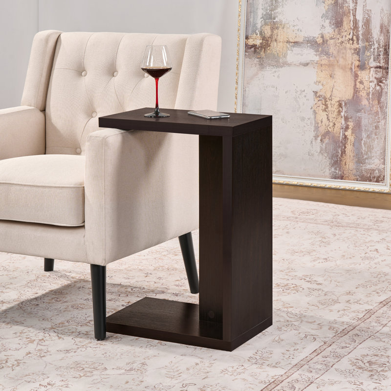 Table en C avec rangement Haught, Espresso