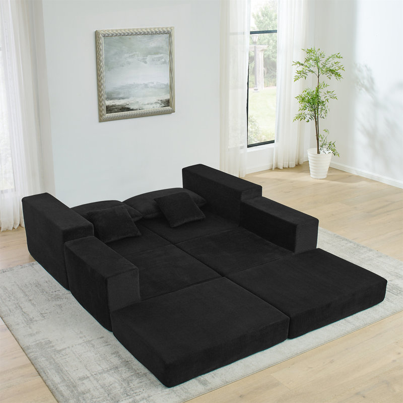 Canapé modulaire Cloud, Noir