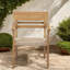 Ensemble de 2 chaises de salle à manger rustiques modernes pour patio, en bois d'acacia et résine tressée, supportant jusqu'à 180 kg (400 lb) à l'extérieur