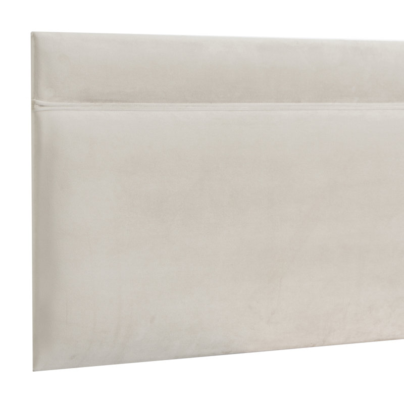 Arturo Upholstered Headboard, Plush Cream, Velvet, Double (4'6)