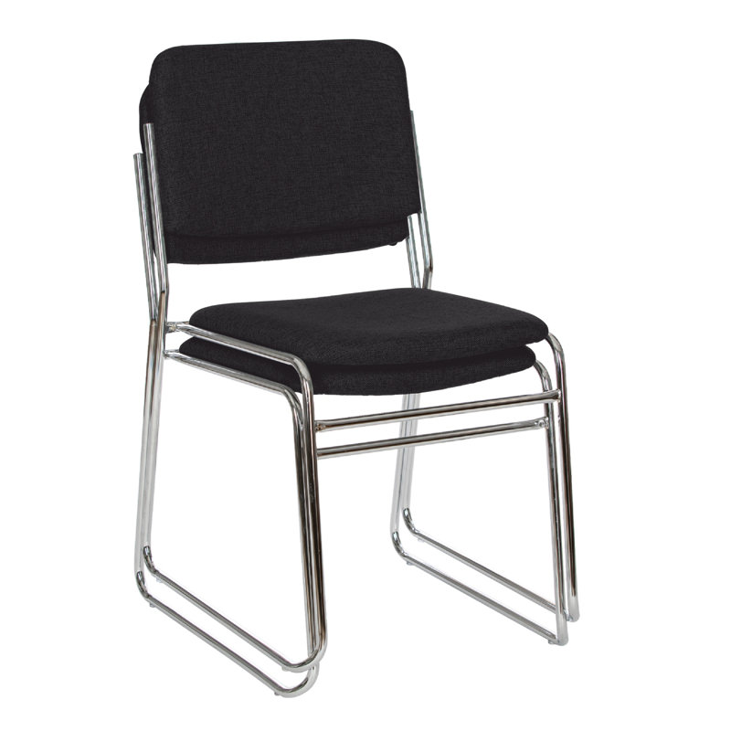 Sandra Stack Chair, Pack of 2, Black