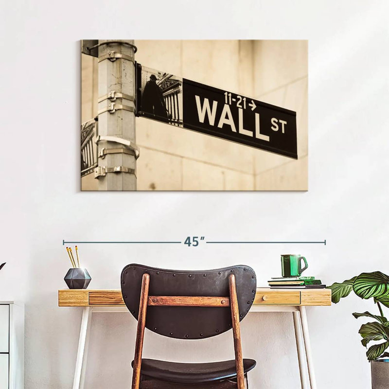 Lynelle Wall Street Sign, 26" H x 39" W