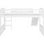 Lit mezzanine simple blanc avec glissade, maximisez l'espace pour la glissade familiale - Blanc, bois massif, un repos paisible