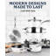 Granitestone Charleston Collection Hammered White 15 Piece Nonstick Cookware Set with Utensils
