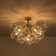 6 - Light Cluster Iridescent Glass Ball Bubble Ceiling Light