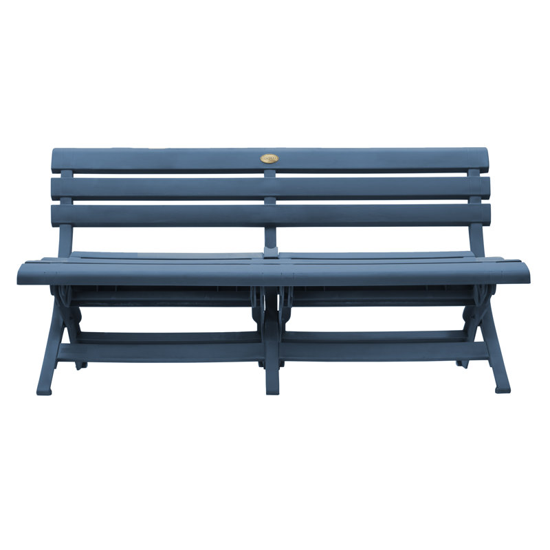 Banc de jardin en plastique Westport, Bleu
