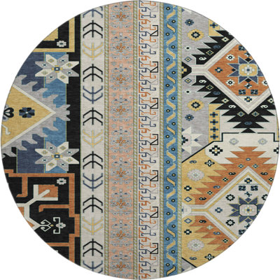 Premium Machine Washable Jahnke AMF1015 Aztec Rug