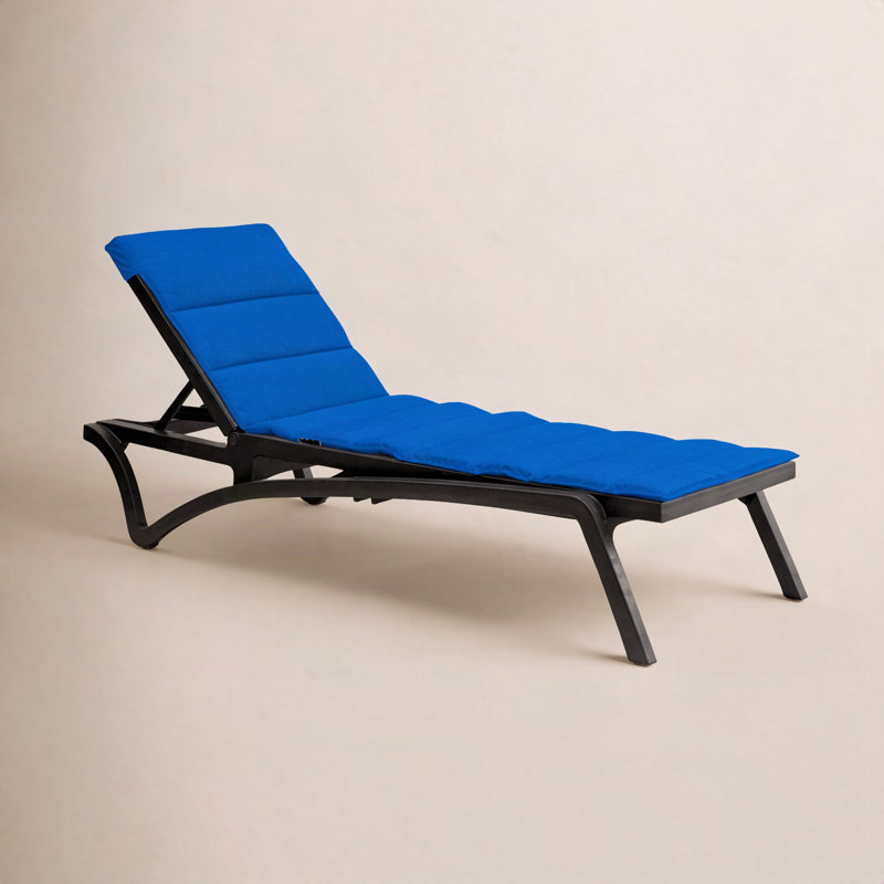 Coussin de chaise longue d'extérieur Tali Sunbrella®, Toile Sunbrella® bleu pacifique