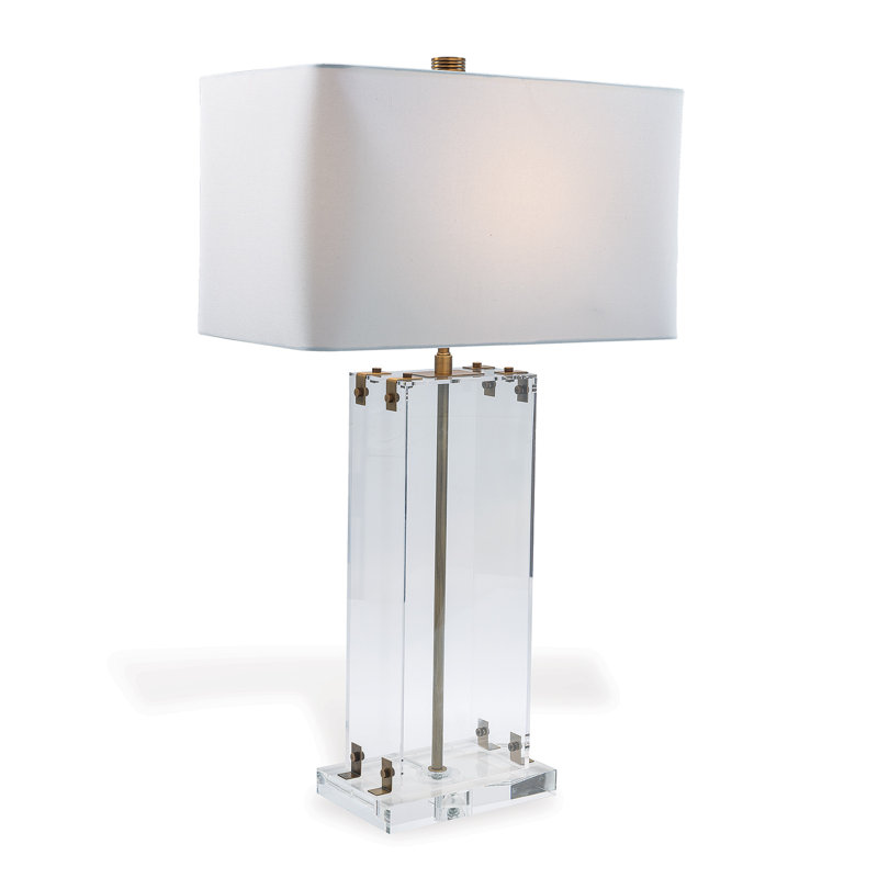 Milan Tortoise Lamp 33"H, Clear