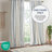 Imani 100% Cotton Printed Boho Single Curtain Panel with Tufted Chenille Stripe and Lining-312815326-291006947