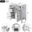 Meuble-lavabo 30,09 po avec rangement en résine-94399978