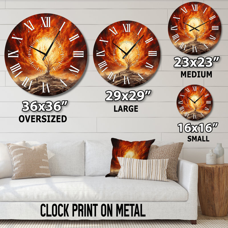 Horloge murale Moïse en feu, Grand