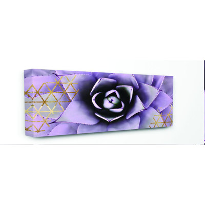 «Close Up Purple Succulent with Gold Patterns» par Daphne Polselli, impression