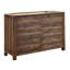 Mobilier de chambre à coucher contemporain rustique avec tiroirs supérieurs doublés de feutre et barre de style contemporain