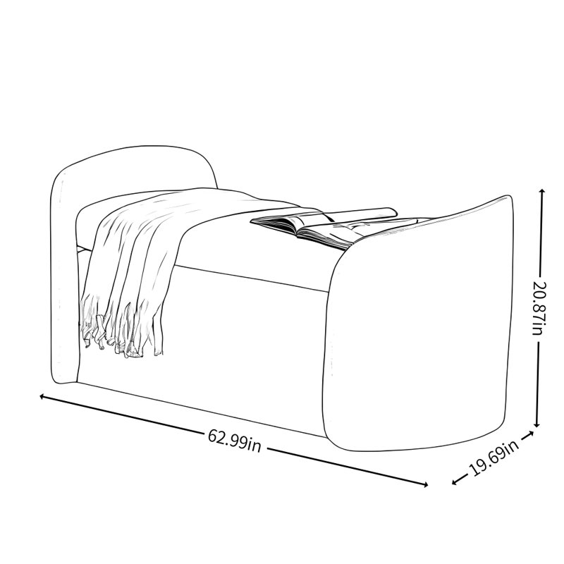 Banc de chambre moderne et simple
