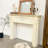 Beige Solid Wood Freestanding Fireplace