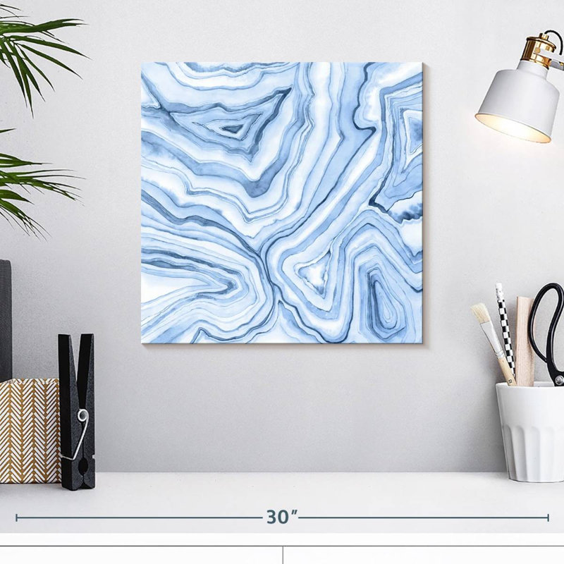 Indigo Agate Avery I, 16" H x 16" W