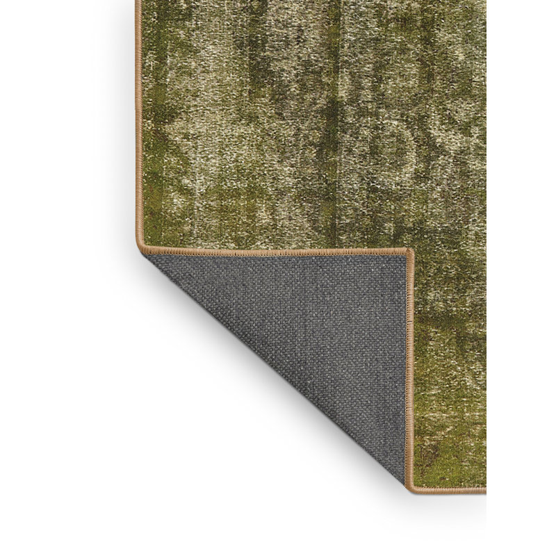 Tapis vert olive Rosy, Rectangle 8 pi x 12 pi
