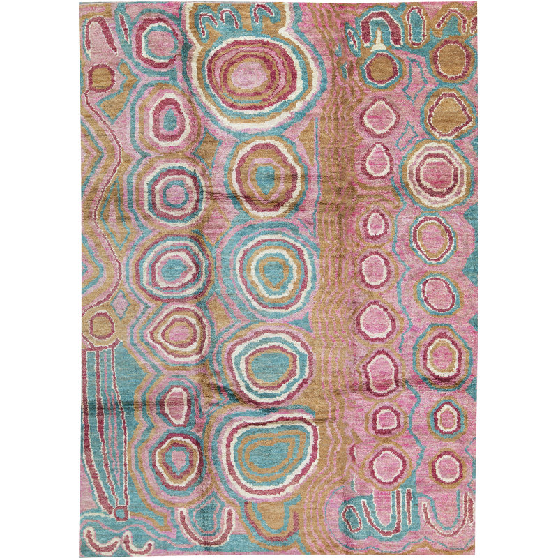 Hand-Knotted High-Quality Pink Area Rug