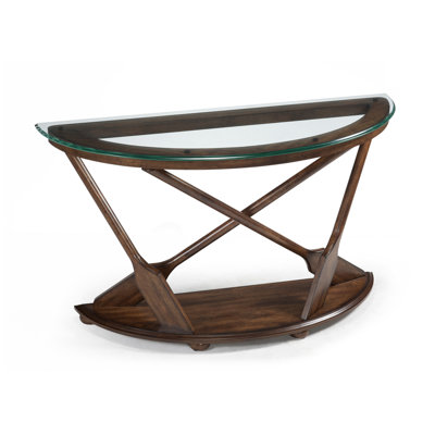 Bartulio 50'' Glass Top Console Table