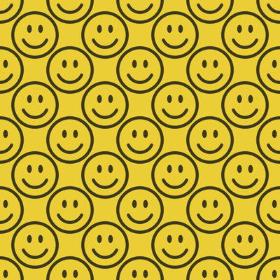 Seamless Emoji Pattern - Wrapped Canvas Print
