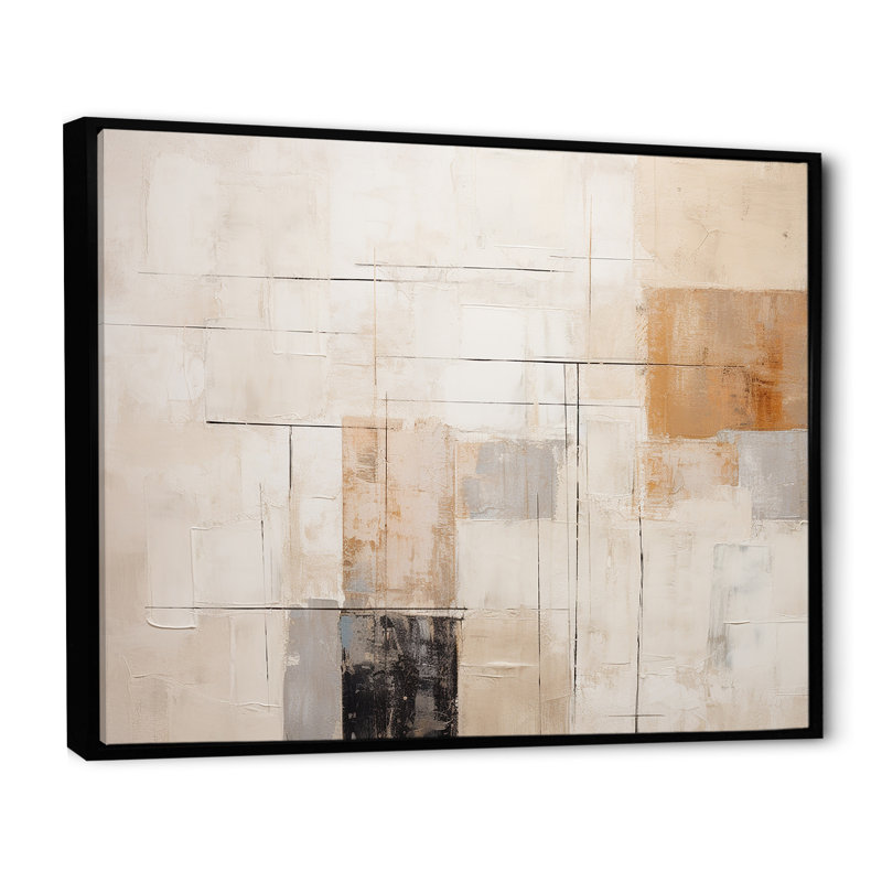 Minimalisme moderne, art zen scandinave - Art mural moderne-scandinave, Cadre flottant noir, H 24 po x l 32 po x P 1 po