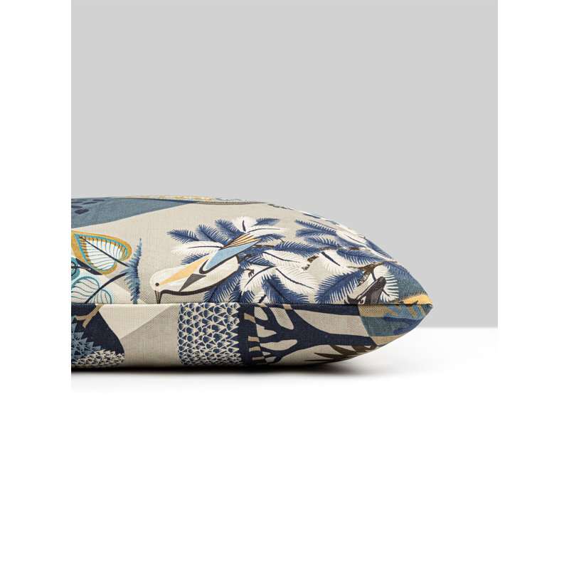 VILLELAURE PILLOW, Square - 24"H x 24"W, Bluestone Wheat Llamas