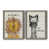 Toile avec cadre gris