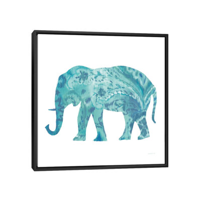 « boho bleu éléphant ii », impression sur toile