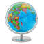 13 in Desktop Globe with Stainless Steel Stand, 720° Swivels in All Directions