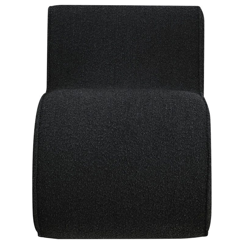 Cyndie Upholstered Accent Chair, Black Polyester Blend