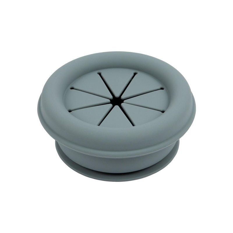 Tiny Dining - Baby Silicone Suction Snack Pot - 330ml, Grey