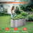 Metal Raised Garden Bed 4x2x1 ft Outdoor Galvanized Planter Box Silver-1445127627