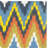 Blair Blue/Yellow/Orange Striped Contemporary Area Rug-19276646