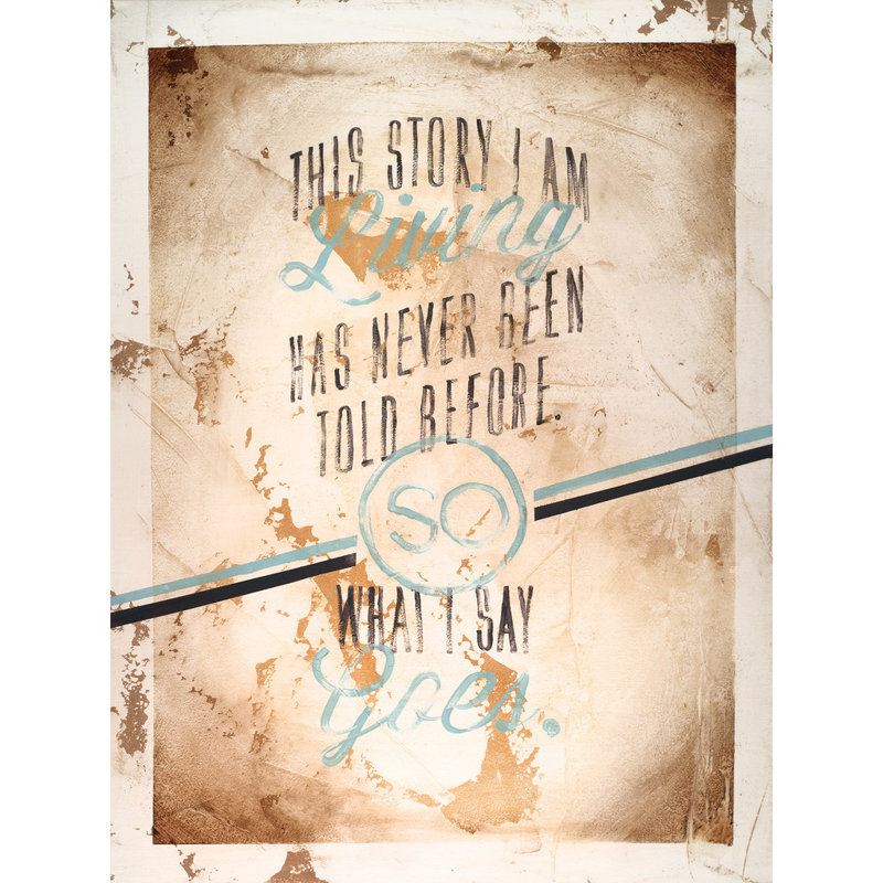 Screenplay par rodney’s, affiche rétro blanche sur toile tendue, H 20 po x l 15 po x P 1,5 po