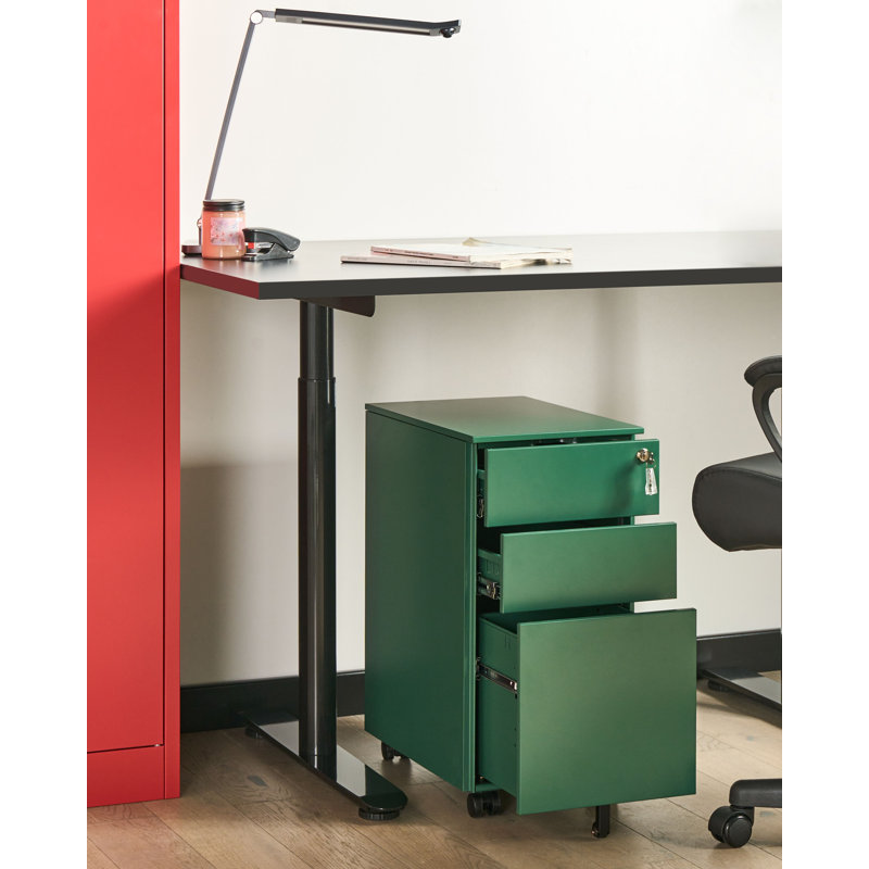 3 -Drawer Storage Cabinet, Green