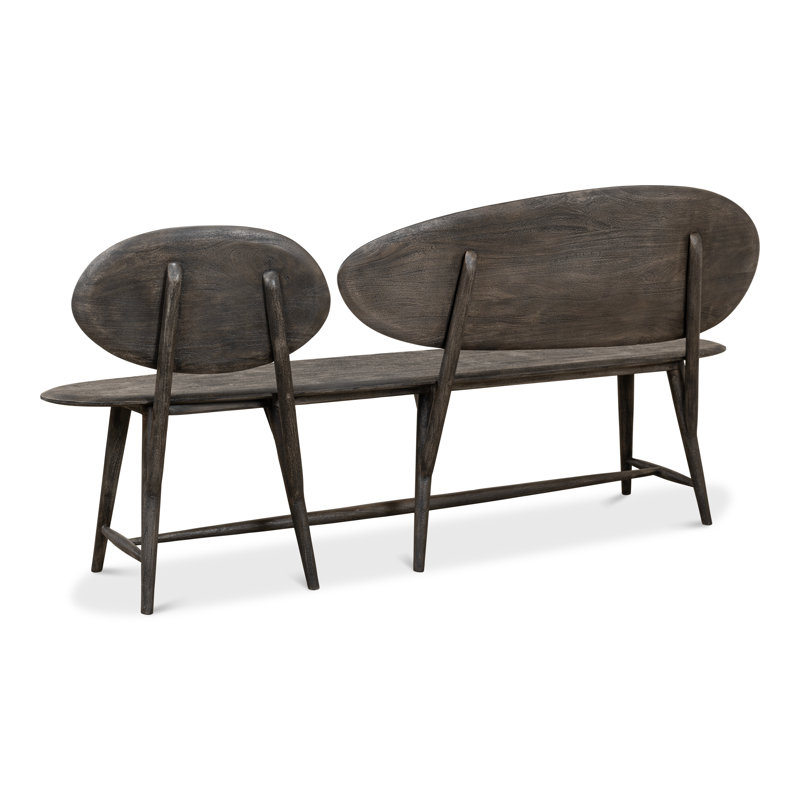 Melva Solid Wood Dining Bench, Gray