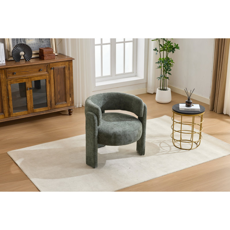 Fauteuil d'appoint simple moderne en tissu avec sculpture distinctive, confortable et une large gamme de couleurs. Revêtement contemporain confortable, siège stable de conception cylindrique unique