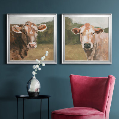 " On The Pasture I " 2 - Pieces Painting Print