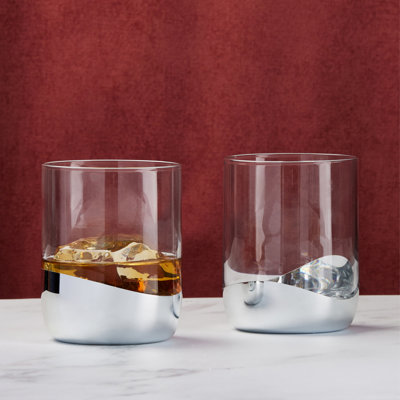 Wave 13.5oz. Double Old Fashioned Drinking Glass Set