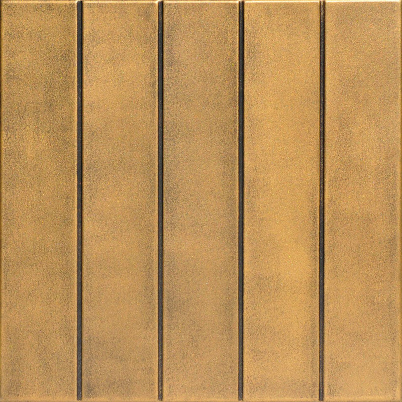 Carreau de plafond en polystyrène adhésif 1,6 pi x 1,6 pi Bead Board, Or antique